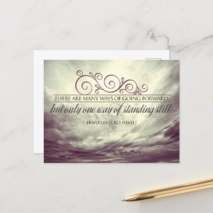 Theodore Roosevelt Inspirerend quote "Standing" Briefkaart