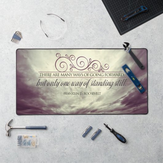 Theodore Roosevelt Inspirerend quote "Standing" Bureaumat (Werkstation)