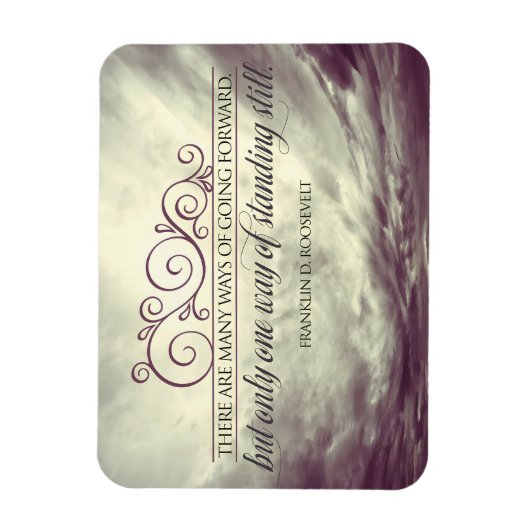 Theodore Roosevelt Inspirerend quote "Standing" Magneet (Verticaal)