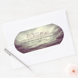 Theodore Roosevelt Inspirerend quote "Standing" Ovale Sticker