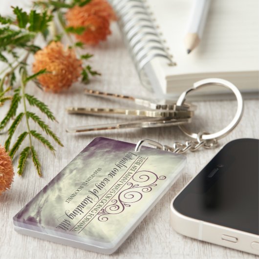 Theodore Roosevelt Inspirerend quote "Standing" Sleutelhanger (Voorkant Rechts)