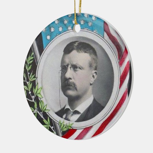 Theodore Roosevelt Keramisch Ornament (Links)