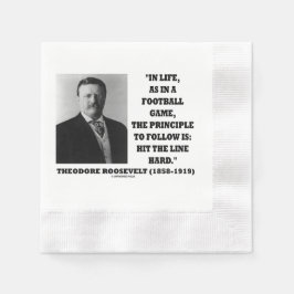 Theodore Roosevelt Leven Voetbalspel Hit Line Servet