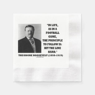 Theodore Roosevelt Leven Voetbalspel Hit Line Servet