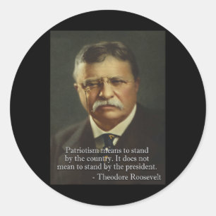 Theodore Roosevelt Meme Anti Trump T-shirt Ronde Sticker