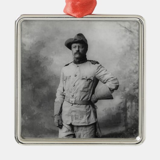Theodore Roosevelt Metalen Ornament (Voorkant)