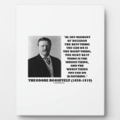 Theodore Roosevelt Moment van de beslissing Fotoplaat (Voorkant)