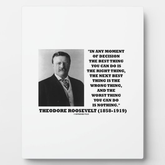 Theodore Roosevelt Moment van de beslissing Fotoplaat (Voorkant)
