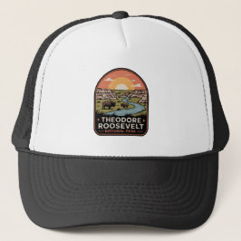 Theodore Roosevelt National Park Bizon Badge Trucker Pet