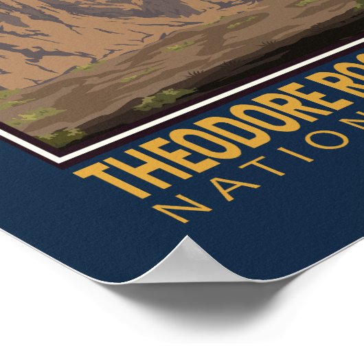 Theodore Roosevelt National Park  Emblem Poster (Hoek)