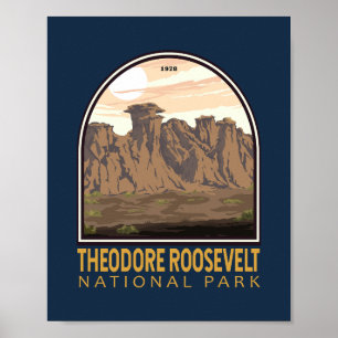 Theodore Roosevelt National Park  Emblem Poster