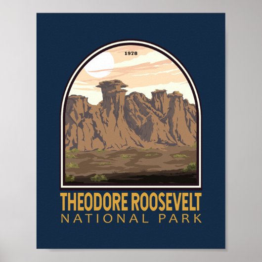 Theodore Roosevelt National Park  Emblem Poster (Voorkant)