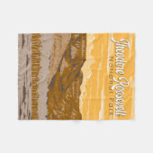 Theodore Roosevelt National Park Illustration Art Fleece Deken (Voorkant (Horizontaal))
