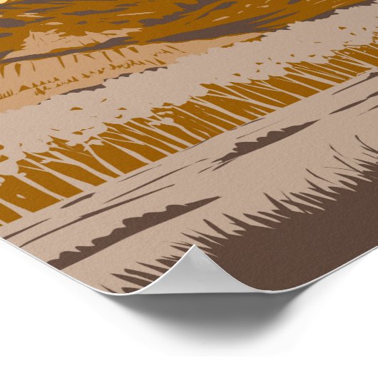 Theodore Roosevelt National Park Illustration Art Poster (Hoek)