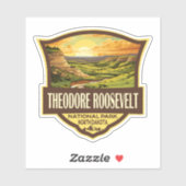 Theodore Roosevelt National Park Illustration Art Sticker (Vel)