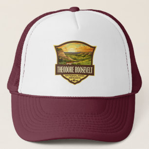 Theodore Roosevelt National Park Illustration Art Trucker Pet