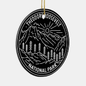 Theodore Roosevelt National Park Monoline Keramisch Ornament (Rechts)