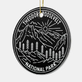 Theodore Roosevelt National Park Monoline Keramisch Ornament (Links)