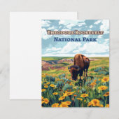 Theodore Roosevelt National Park Noord-Dakota Kaar (Voorkant / Achterkant)