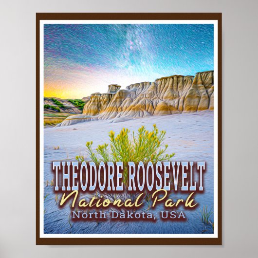 THEODORE ROOSEVELT NATIONAL PARK - NOORD DAKOTA US POSTER (Voorkant)