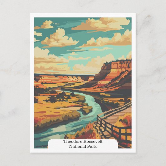 Theodore Roosevelt National Park, North Dakota, Ve Briefkaart (Voorkant)