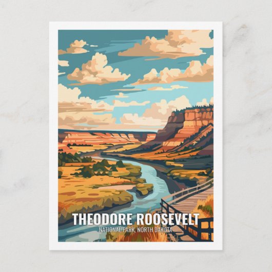 Theodore Roosevelt National Park North Dakota, Ver Briefkaart (Voorkant)