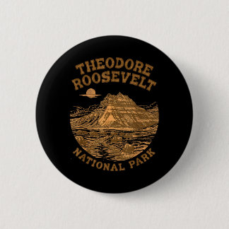 Theodore Roosevelt National Park Reizen Natuur Ronde Button 5,7 Cm