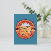 Theodore Roosevelt National Park Retro Compass Briefkaart (Staand voorkant)