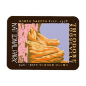 Theodore Roosevelt National Park Retro Distress Magneet (Horizontaal)