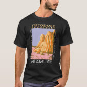 Theodore Roosevelt National Park Retro Distress T-shirt (Voorkant)