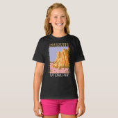 Theodore Roosevelt National Park Retro Distress T-shirt (Voorkant volledig)