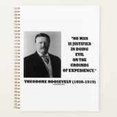 Theodore Roosevelt No Man Justified In Doing Evil Planner (Voorkant)