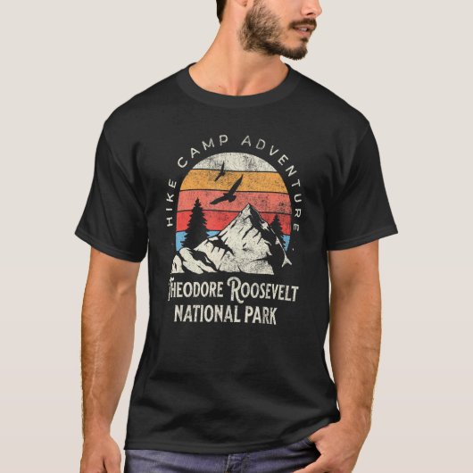 Theodore Roosevelt North Dakota Nature Hike Outdoo T-shirt (Voorkant)