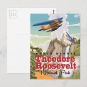 Theodore Roosevelt Park vintage reisposter Briefkaart (Voorkant / Achterkant)