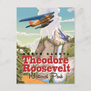 Theodore Roosevelt Park vintage reisposter Briefkaart