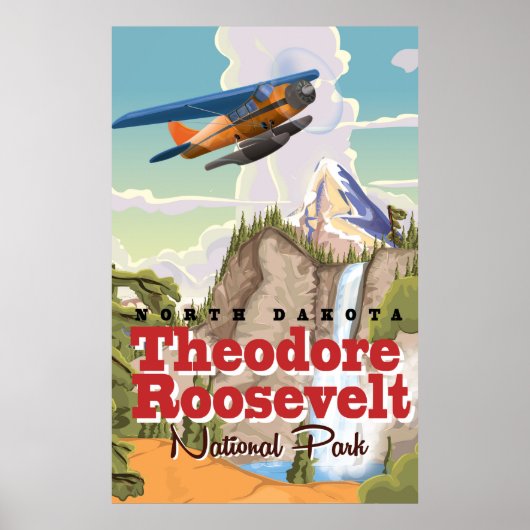 Theodore Roosevelt Park vintage reisposter Poster (Voorkant)