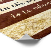 Theodore Roosevelt Portrait and Education Quote Poster (Hoek)