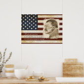 Theodore Roosevelt Portrait and Education Quote Poster (Keuken)