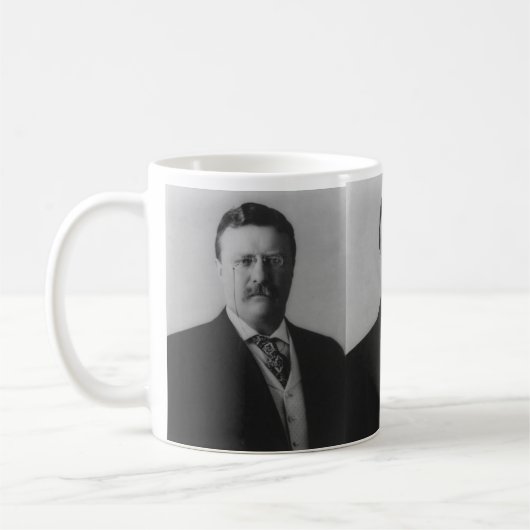 Theodore Roosevelt Portrait Koffiemok (Links)
