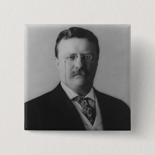 Theodore Roosevelt Portrait Vierkante Button 5,1 Cm (Voorkant)