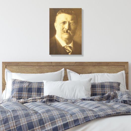 THEODORE ROOSEVELT Portret van Edward S. Curtis Canvas Afdruk (Insitu (Slaapkamer))