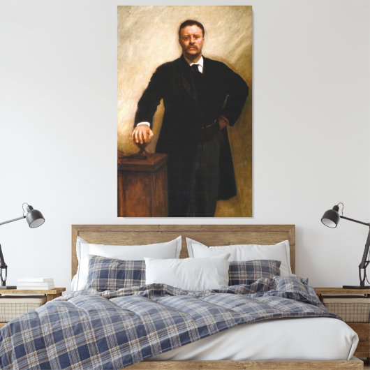 THEODORE ROOSEVELT-portret van John Singer Sargent Canvas Afdruk (Insitu (Slaapkamer))