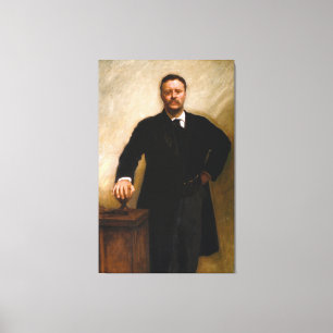 THEODORE ROOSEVELT-portret van John Singer Sargent Canvas Afdruk