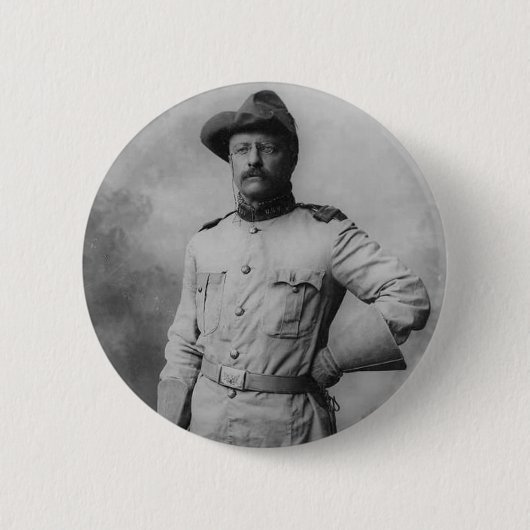 Theodore Roosevelt Ronde Button 5,7 Cm (Voorkant)