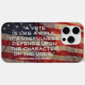 Theodore Roosevelt Stemming citeert Amerikaanse vl Case-Mate iPhone Case (Achterkant (horizontaal))