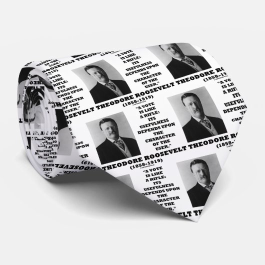 Theodore Roosevelt Stemming is als een rimpelteken Stropdas (Opgerold)