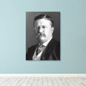 Theodore Roosevelt Teddy President Canvas Afdruk (Insitu (Houten vloer))