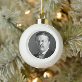 Theodore Roosevelt Teddy President Keramische Bal Ornament