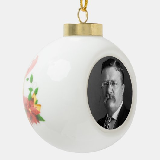 Theodore Roosevelt Teddy President Keramische Bal Ornament (Links)