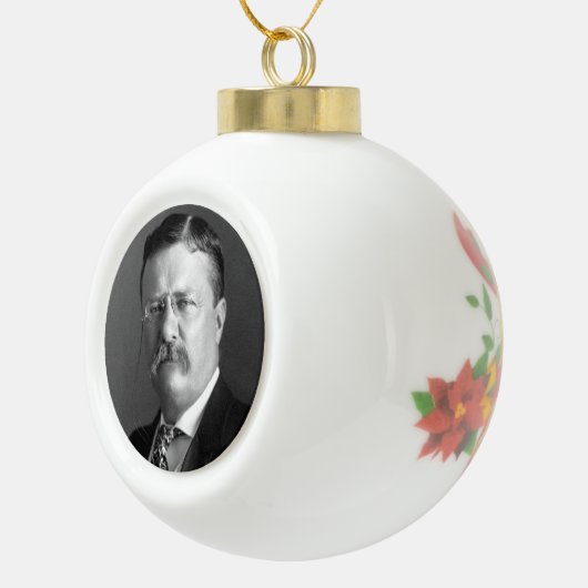 Theodore Roosevelt Teddy President Keramische Bal Ornament (Rechts)